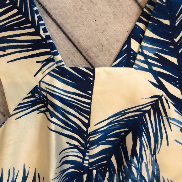 Tory Burch Women's Dress, Cream and Blue, Silk - Picture 3 of 5